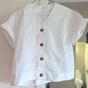 White button down blouse